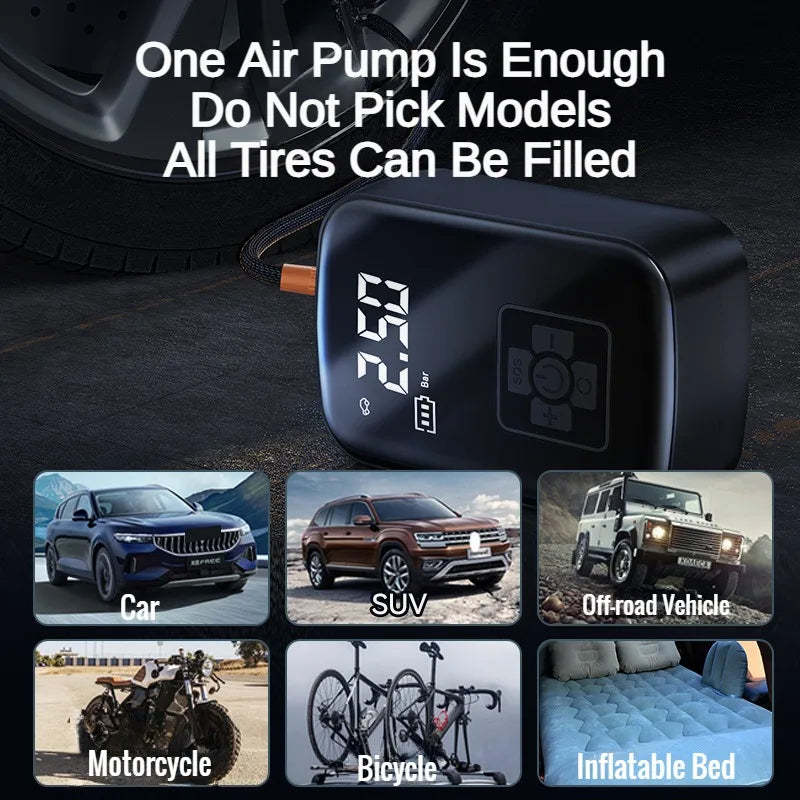 DriveSafe™ Portable Digital Tire Inflator – Fast & Wireless